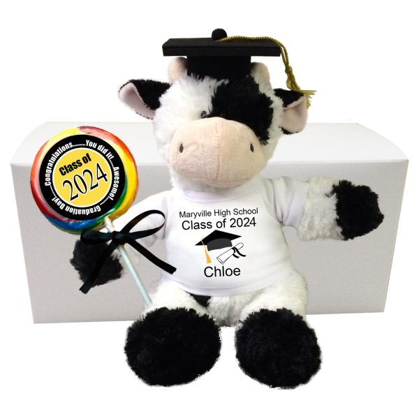 Graduation Cow Personalized Gift Set - 12  Tubby Wubby Cow, Class of 2025 or any year Online Sale - Image 2