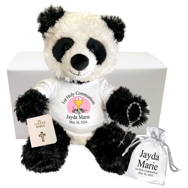 First Communion Panda Bear Gift Set - Personalized 12  Tubbie Wubbie Panda Online Sale