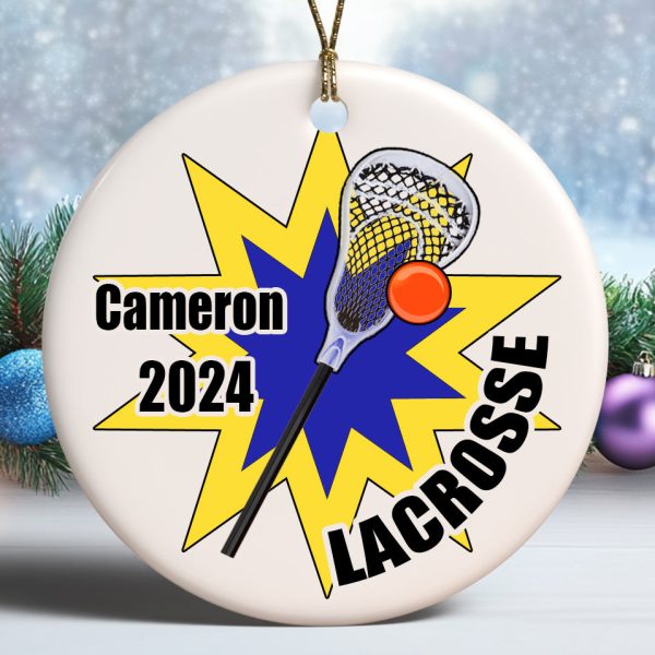 Lacrosse Personalized Christmas Ornament Sale - Image 2