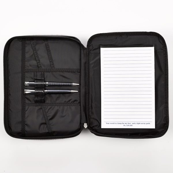 Black Faux Leather Organizer Bible Cover BBM456 Online Hot Sale - Image 3