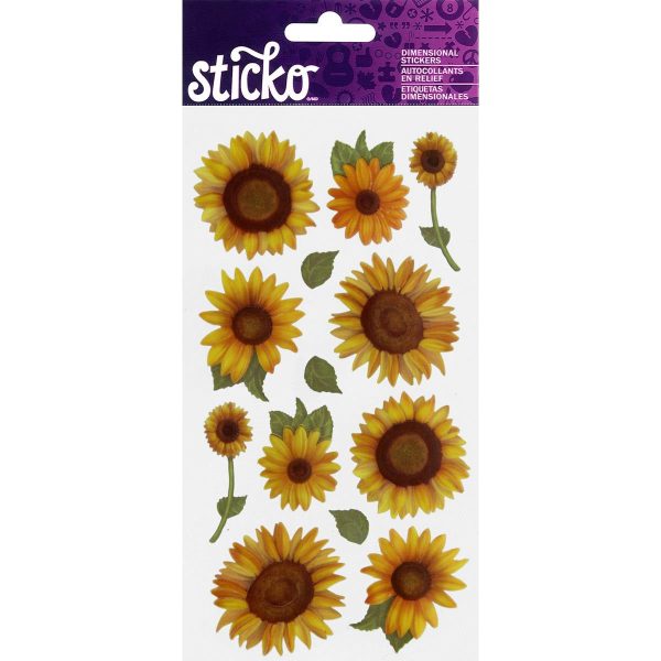 3D Sunflower Stickers 52010002 Fashion
