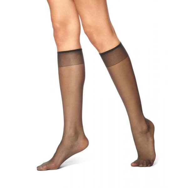 2 Pair Sheer Toe Nylon Knee Highs NN1023 Fashion