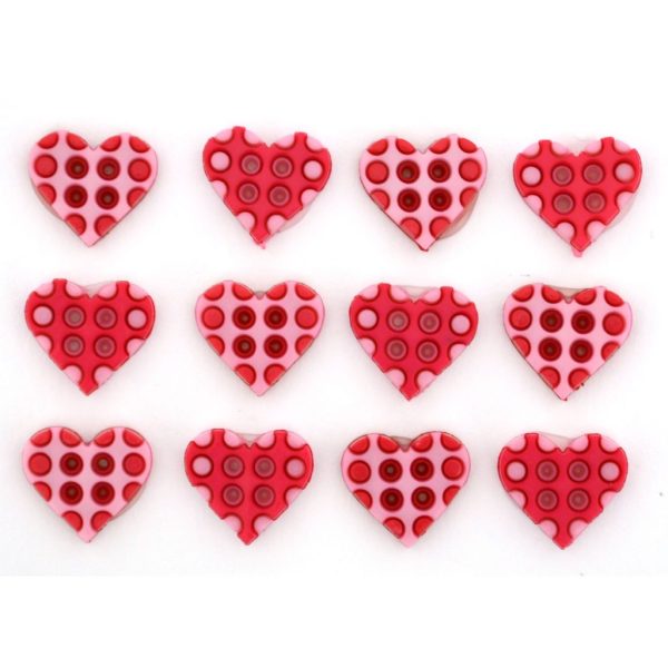 Buttons Polka Dot Hearts 9461 Online