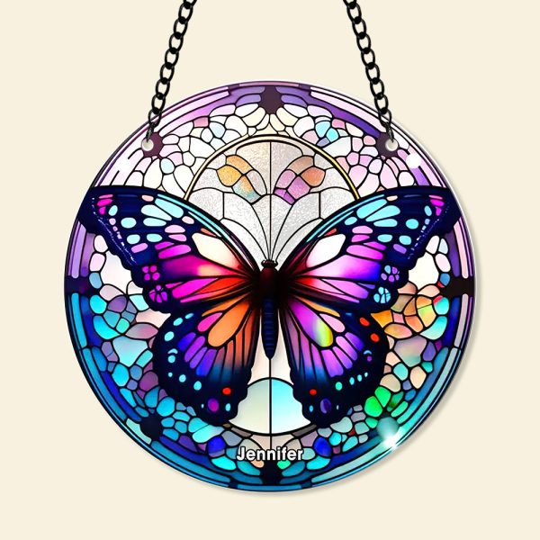 Personalized Vibrant Butterfly Suncatcher Ornament 64ACQN290824 Hot on Sale - Image 4
