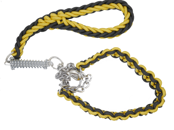 BLACK & YELLOW SHORT LEAD AND COLLAR COMBO For Cheap